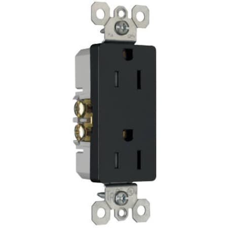 Pass & Seymour 15A Blk Safe Outlet 885TRBKCC8